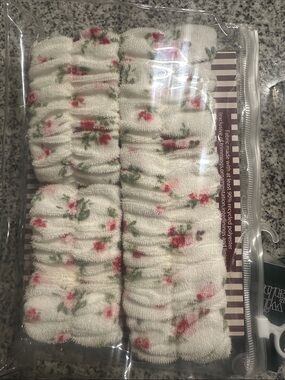 (2 Pk)Floral Pink & Green Floral Spa Head-wrap & Wristbands-The SelfCare Spa Set